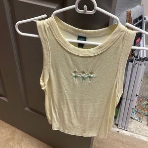 Yellow Tank Top with Daisies